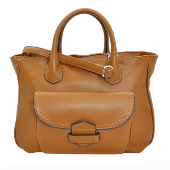 Handbags - Cognac Satchel Tote